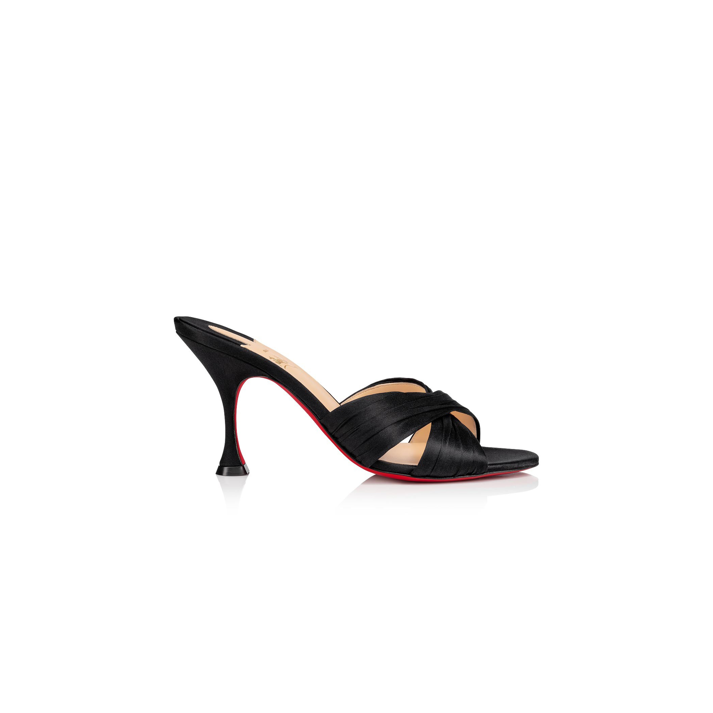 CHRISTIAN LOUBOUTIN NICOL IS BACK 85 MM MULES-CREPE SATIN-BLACK-WOMEN 3200239BK01